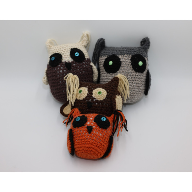 Megztos pliušinės pelėdos